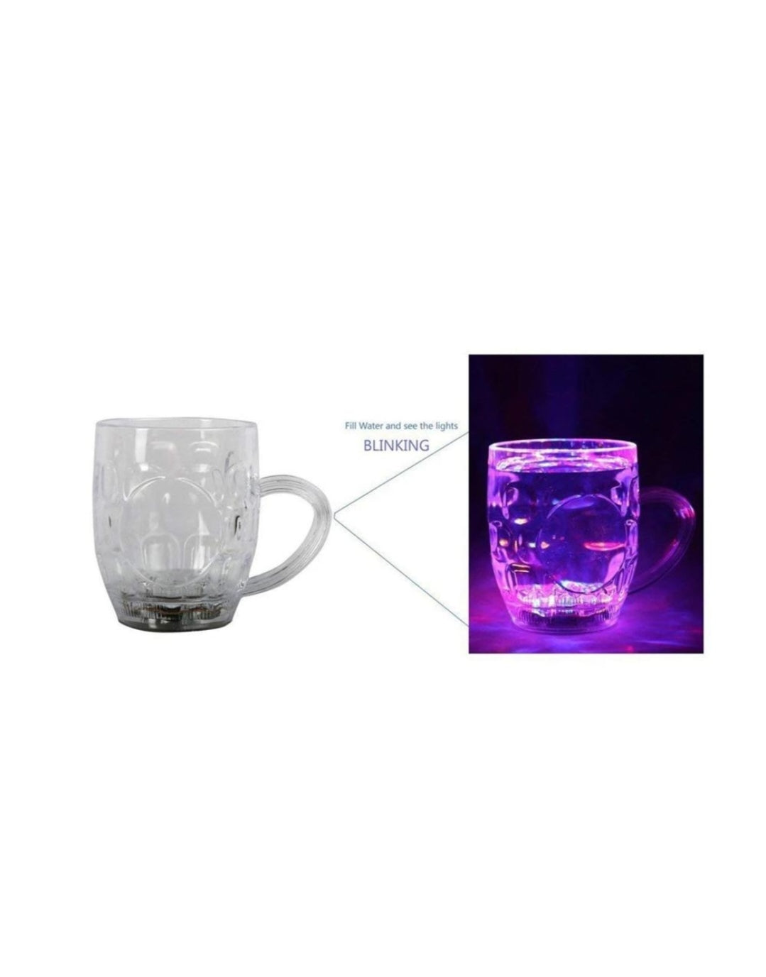 Led Glass Cup (Rainbow Color)
